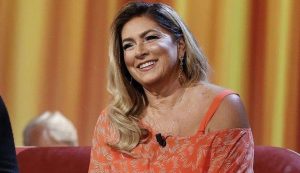 Romina Power sorridente in TV